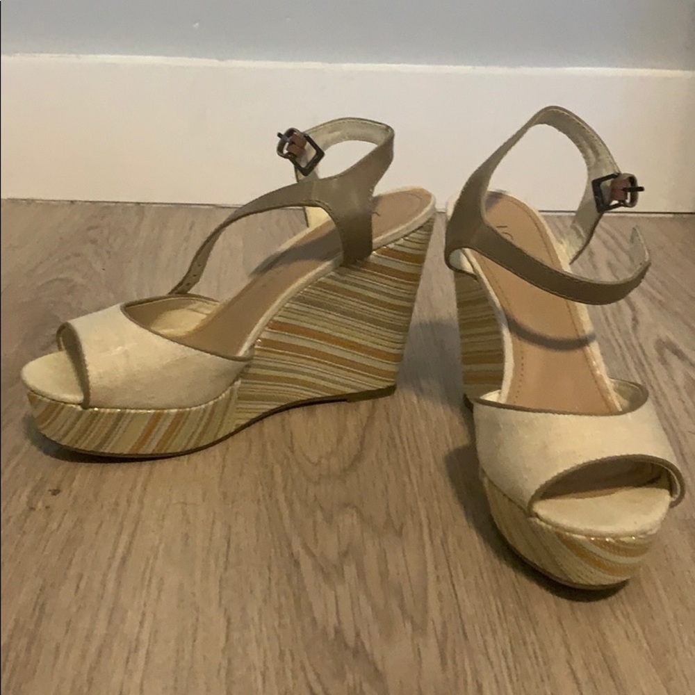 LAuren Conrad striped wedges